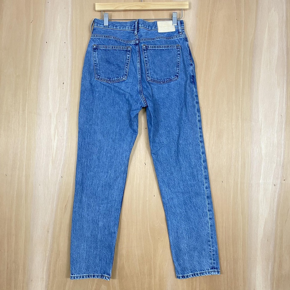 Everlane 90s Cheeky Jeans Womens 27 Blue High Rise Straight Denim Button Fly - Picture 4 of 14